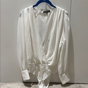 Lulu's Elegant Cream Bodysuit